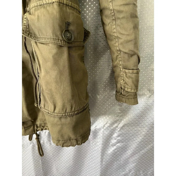 Aritzia Talula XS Trooper Green Army Jacket Coat Removable Faux Fur Lini… - Picture 4 of 12